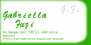 gabriella fuzi business card